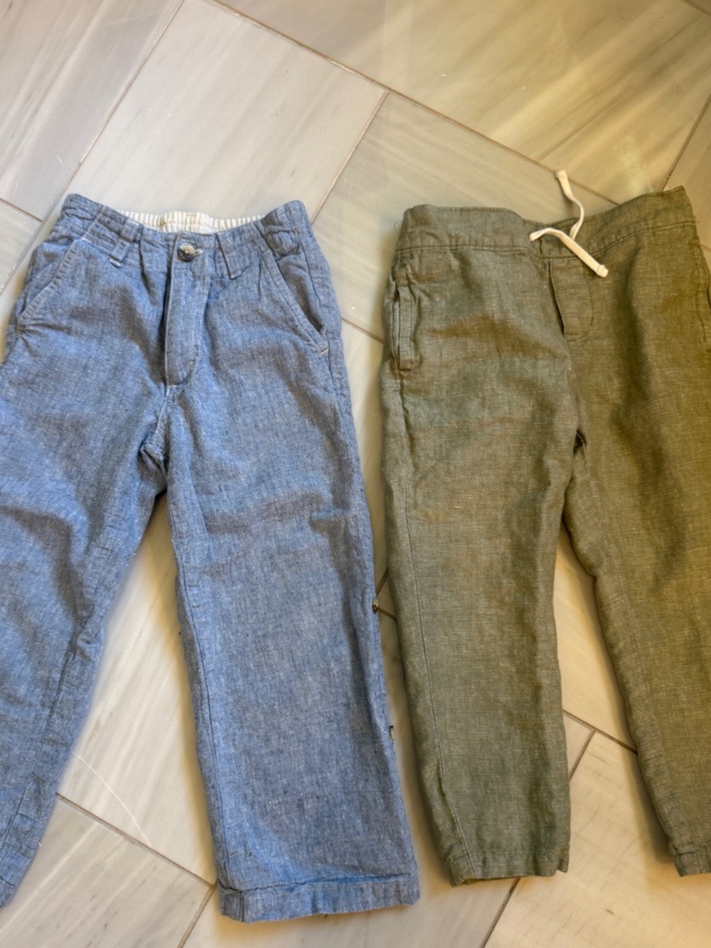 Janie and Jack Boys Casual Pants in Blue and Olive